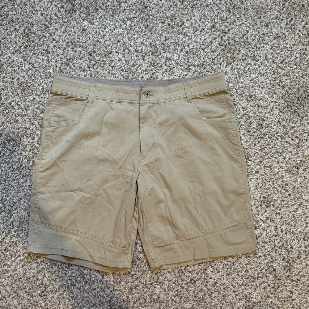 Kuhl Mens 38 Khaki Hiking Shorts Outdoor Trail Casual Stretch Utility